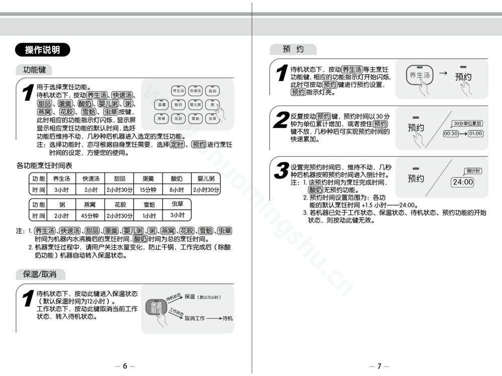 九阳电炖锅D-25G1-B说明书第5页