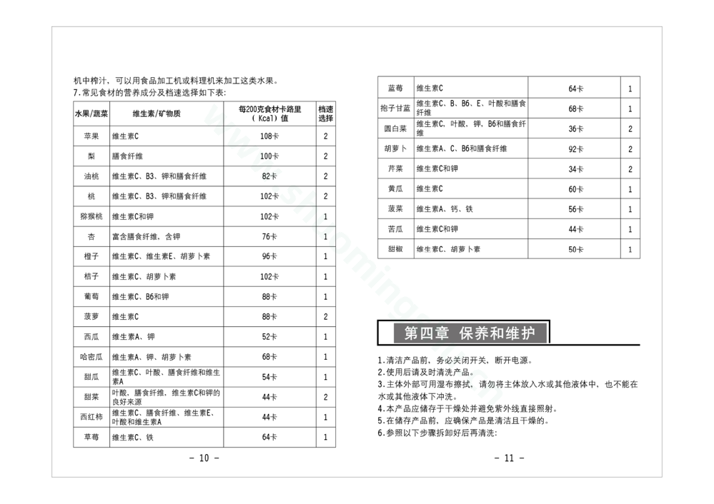 九阳榨汁机JYZ-D51说明书第7页