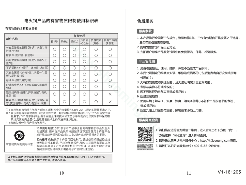 九阳煎烤机JK-50H10说明书说明书第7页