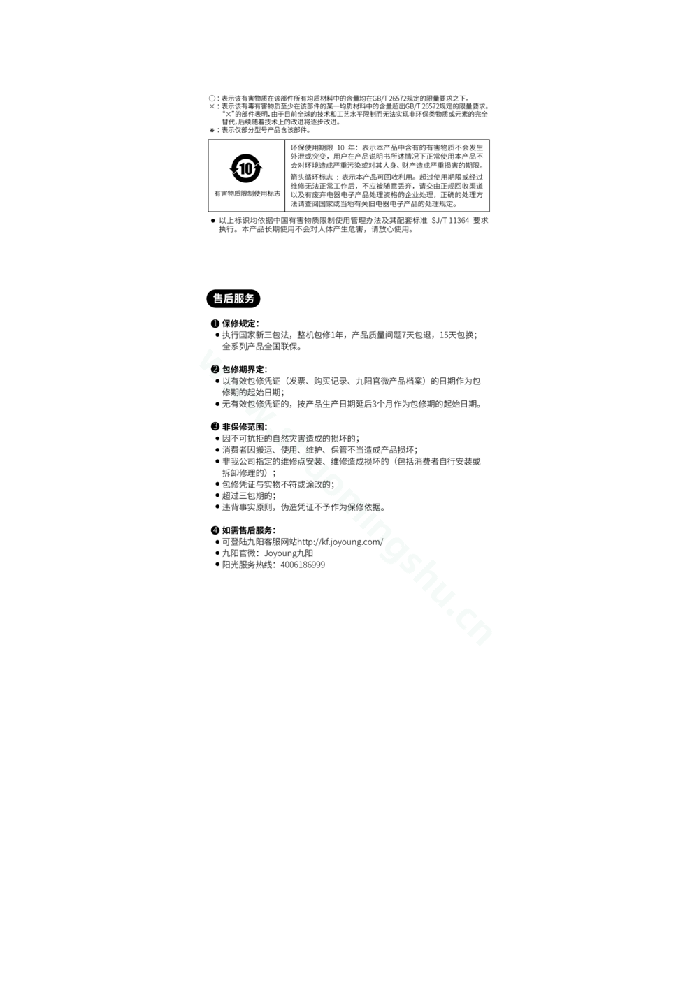 九阳豆浆机DJ13E-Q8(绿)说明书第8页