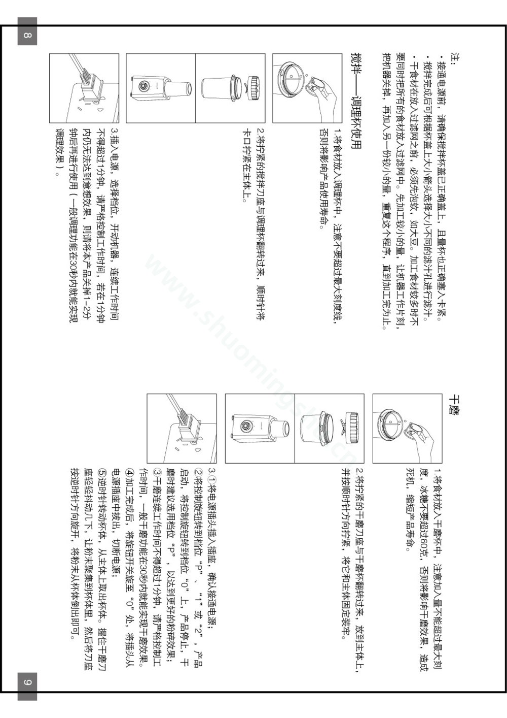 九阳料理机JYL-B030说明书第6页