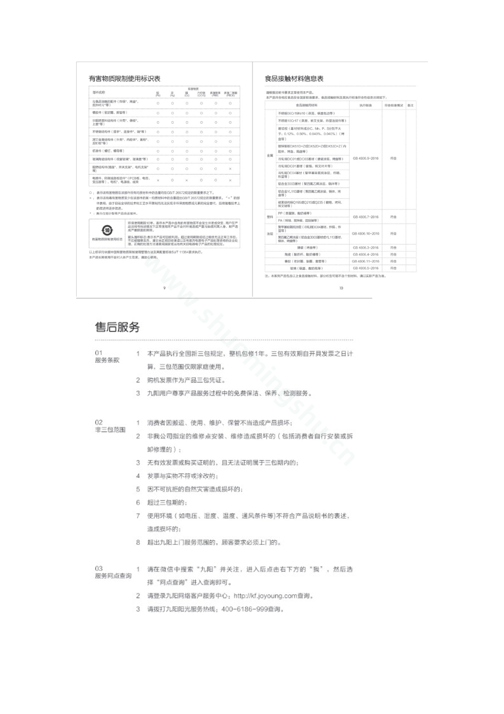 九阳煎烤机JK20-J1说明书第4页