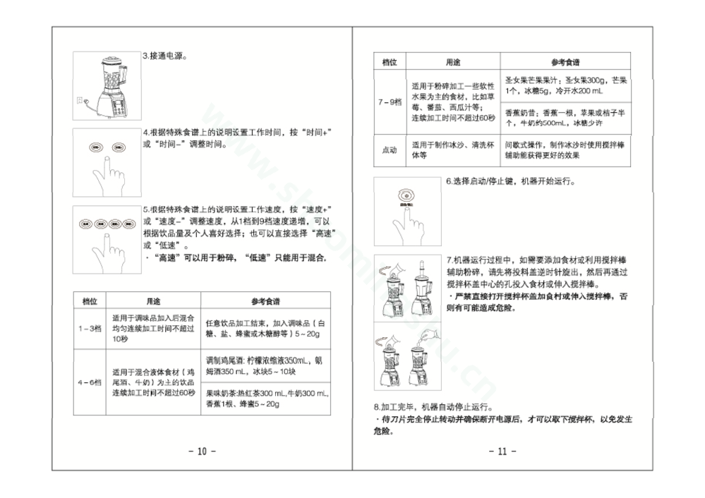 九阳料理机JYL-Y6说明书第7页