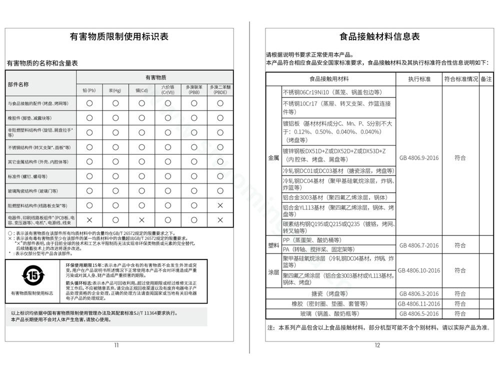 九阳电烤箱KX32-J23说明书第8页