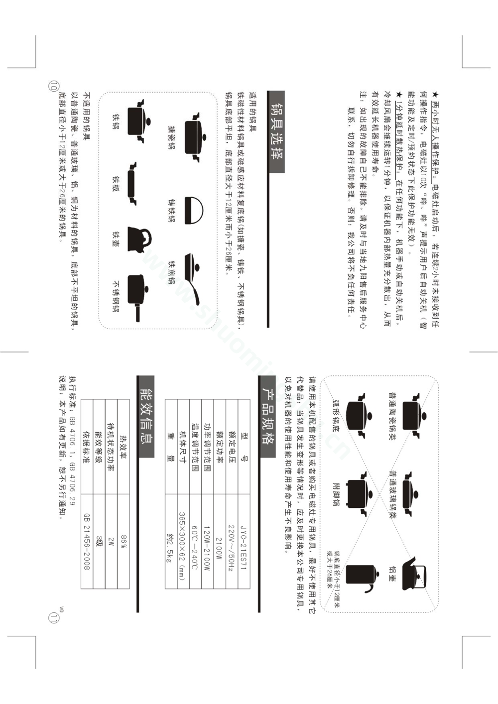 九阳电磁灶JYC-21ES71说明书第7页