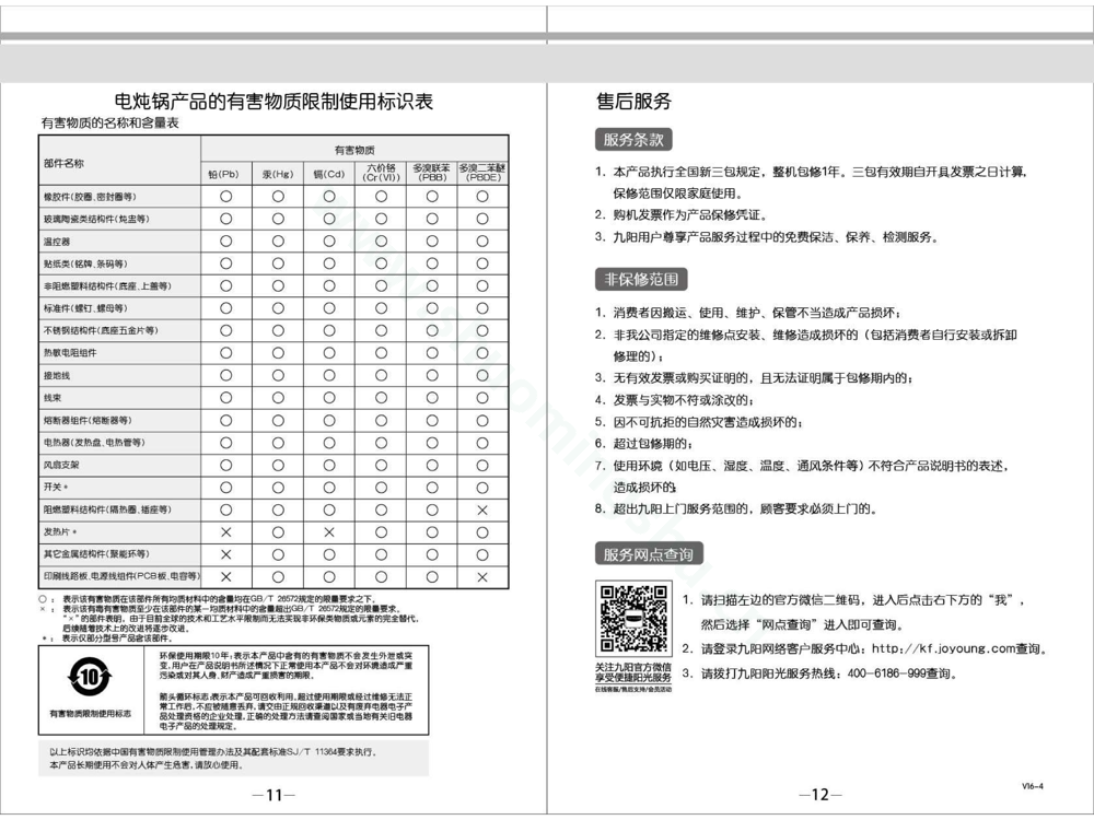 九阳电炖锅DGD4001BM、DGD4002AM说明书第8页