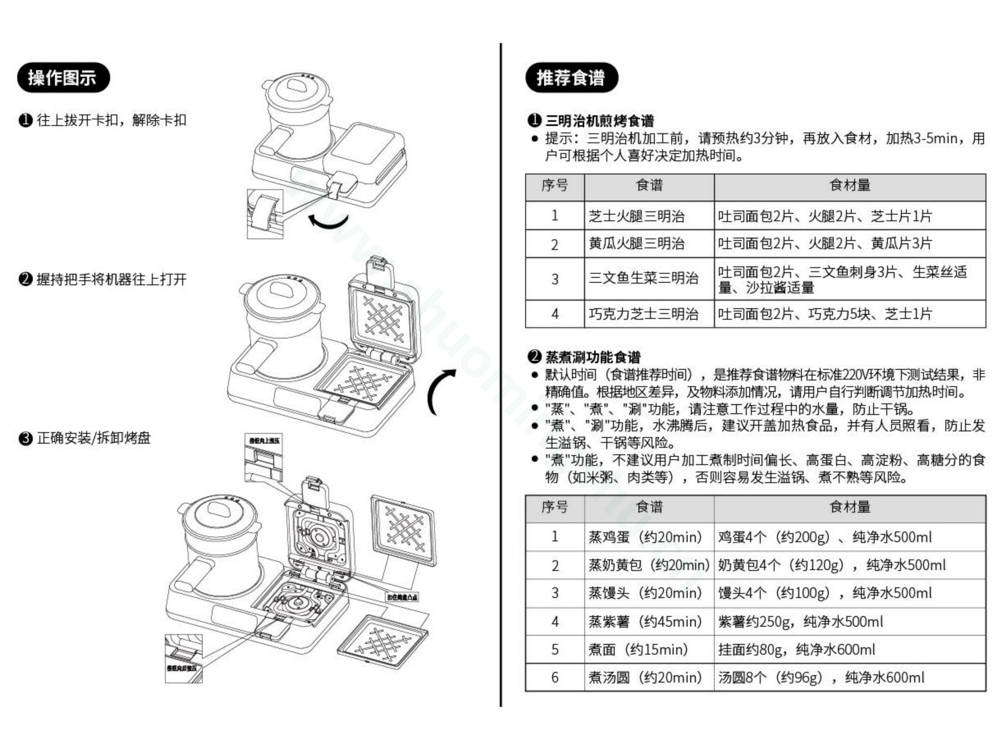 九阳煎烤机SK06K-GS950说明书第5页