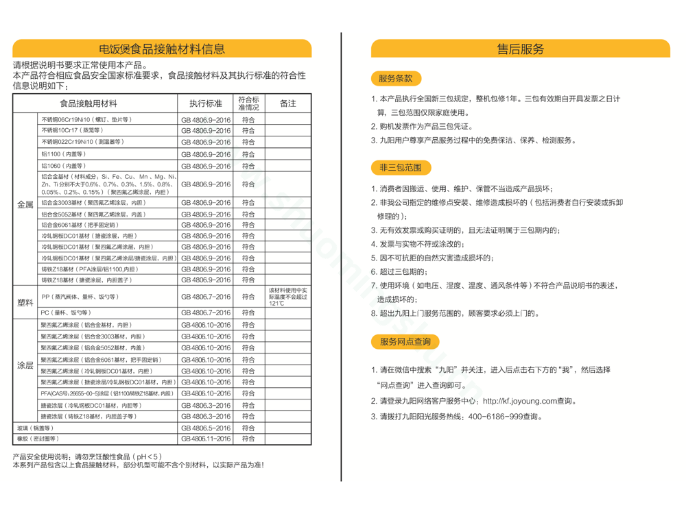 九阳电饭煲SD-F01说明书第6页