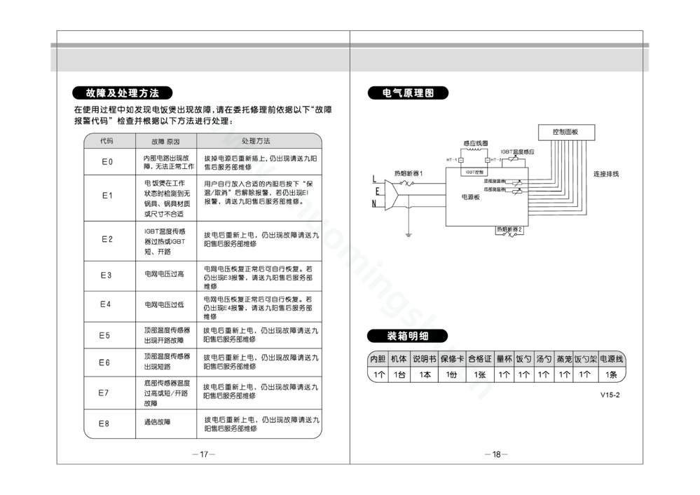 九阳电饭煲JYF-I20FS63说明书第10页