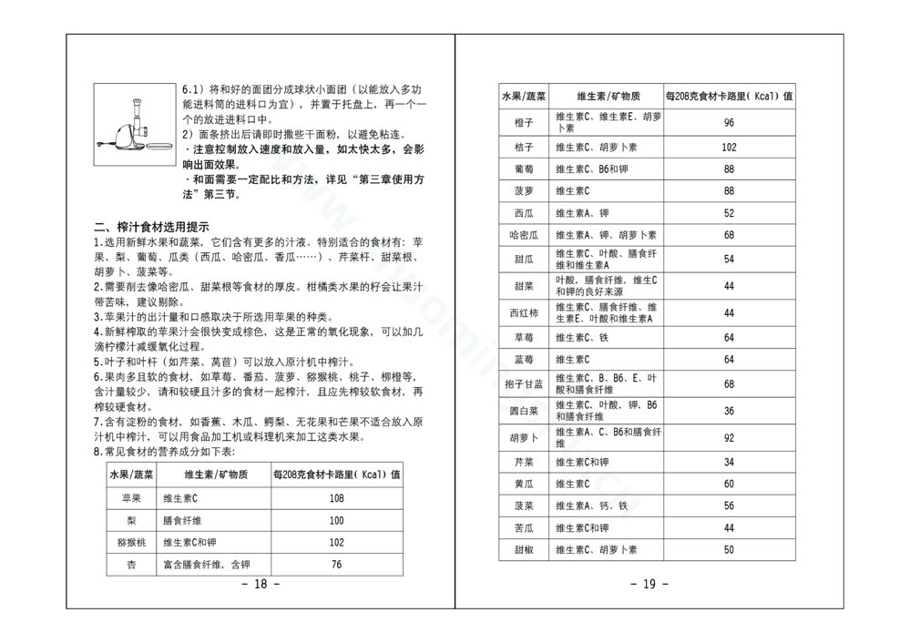 九阳料理机JYZ-E92说明书第11页