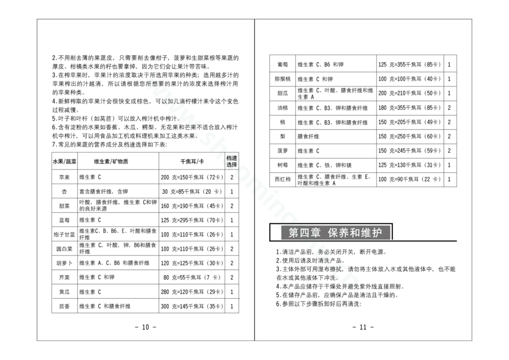 九阳榨汁机JYZ-D520说明书第7页