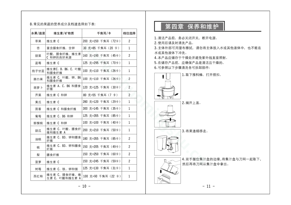 九阳榨汁机JYZ-B530说明书第7页