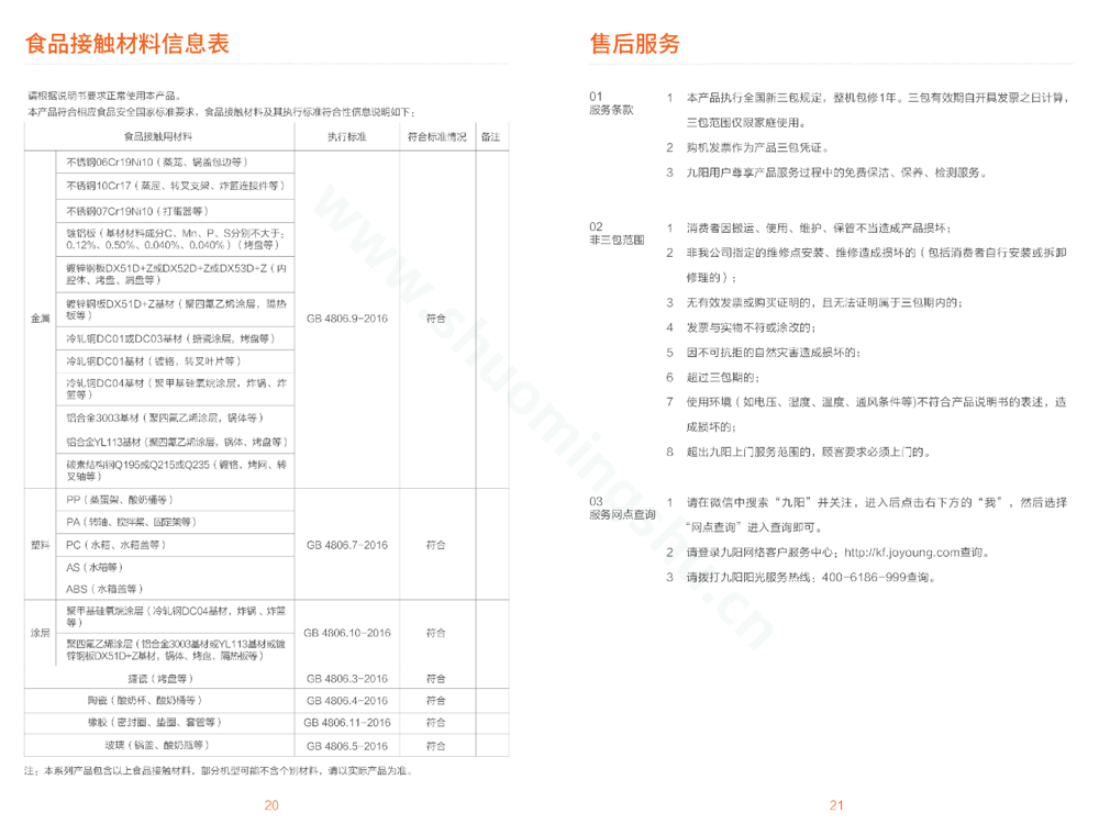 九阳电烤箱KX30-Z5、KX30-Z95说明书第12页