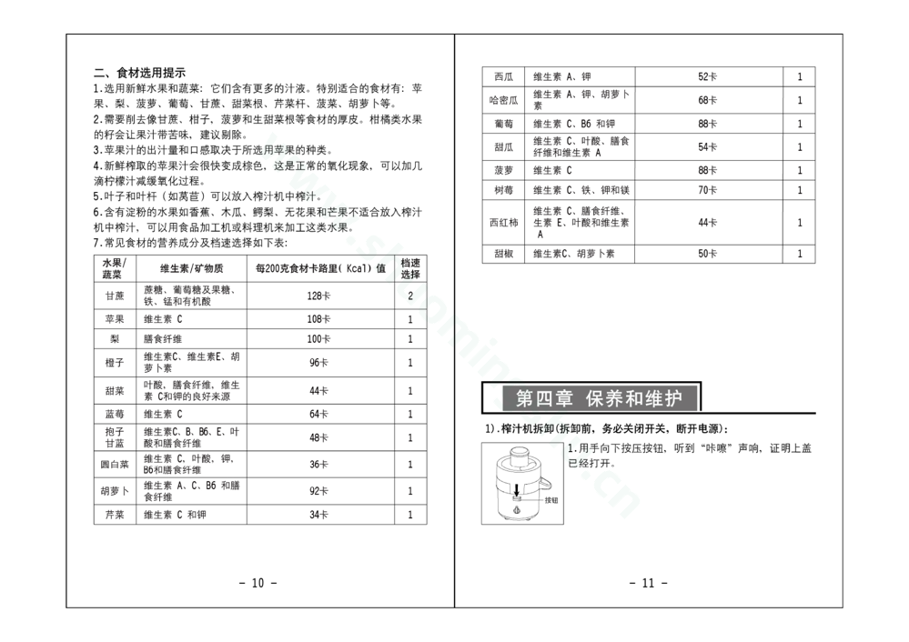 九阳榨汁机JYZ-S6说明书第7页