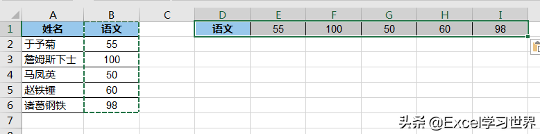 excel列转行怎么做（Excel 数据表行列如何转置 种最常用的方法）(6)