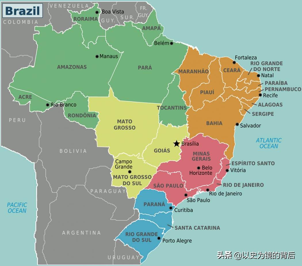 陆地邻国较多的国家，我国和俄国并列第一，巴西第二
