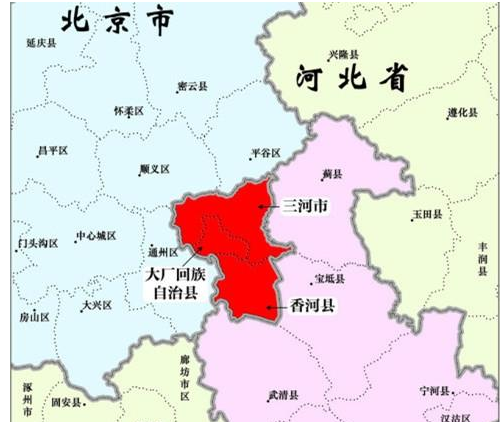 河北省一县级市，人口超60万，位于北京、天津之间！