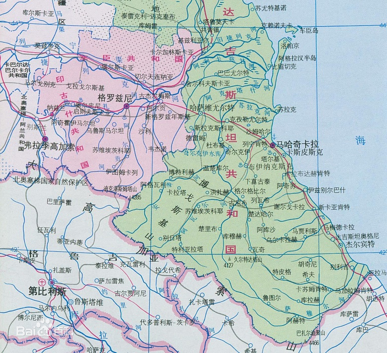 车臣地图图片