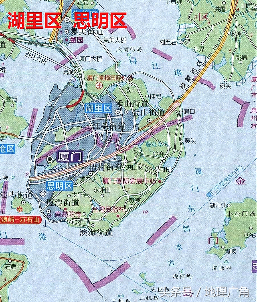 福建省厦门市行政区划地图（含各区GDP）