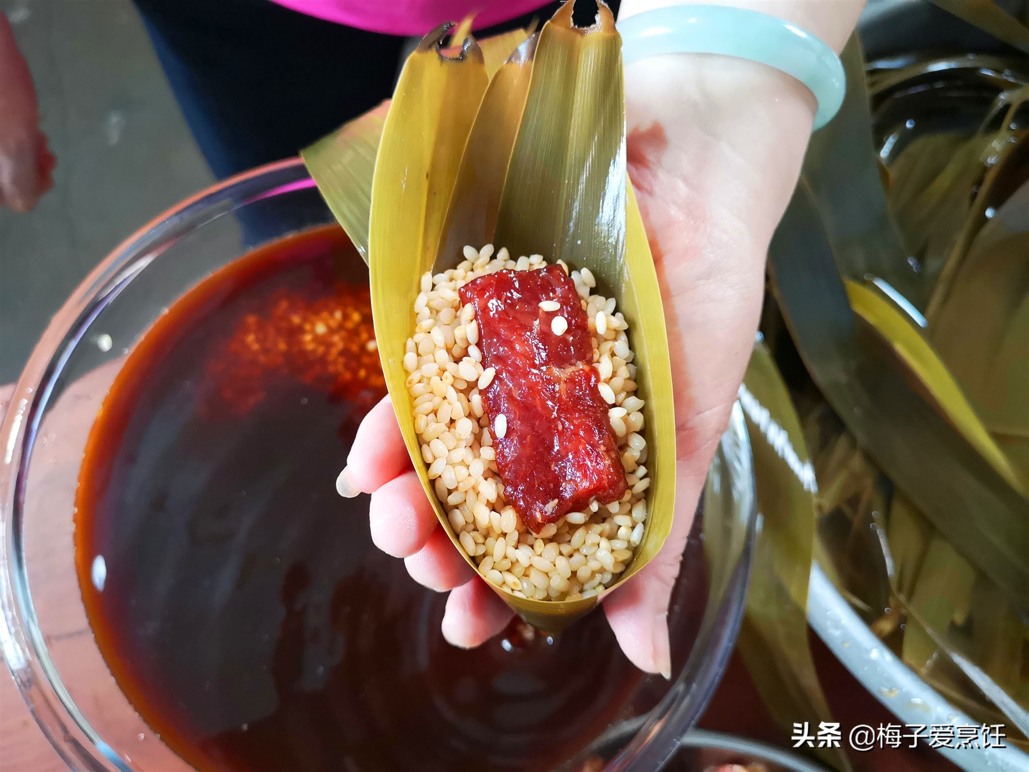 广式粽子的做法_【图解】广式粽子怎么做如何做好吃_广式粽子家常做法大全_sourcehe_豆果美食