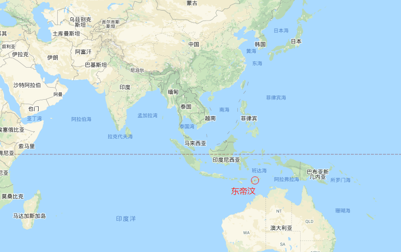 东帝汶地理位置地图图片