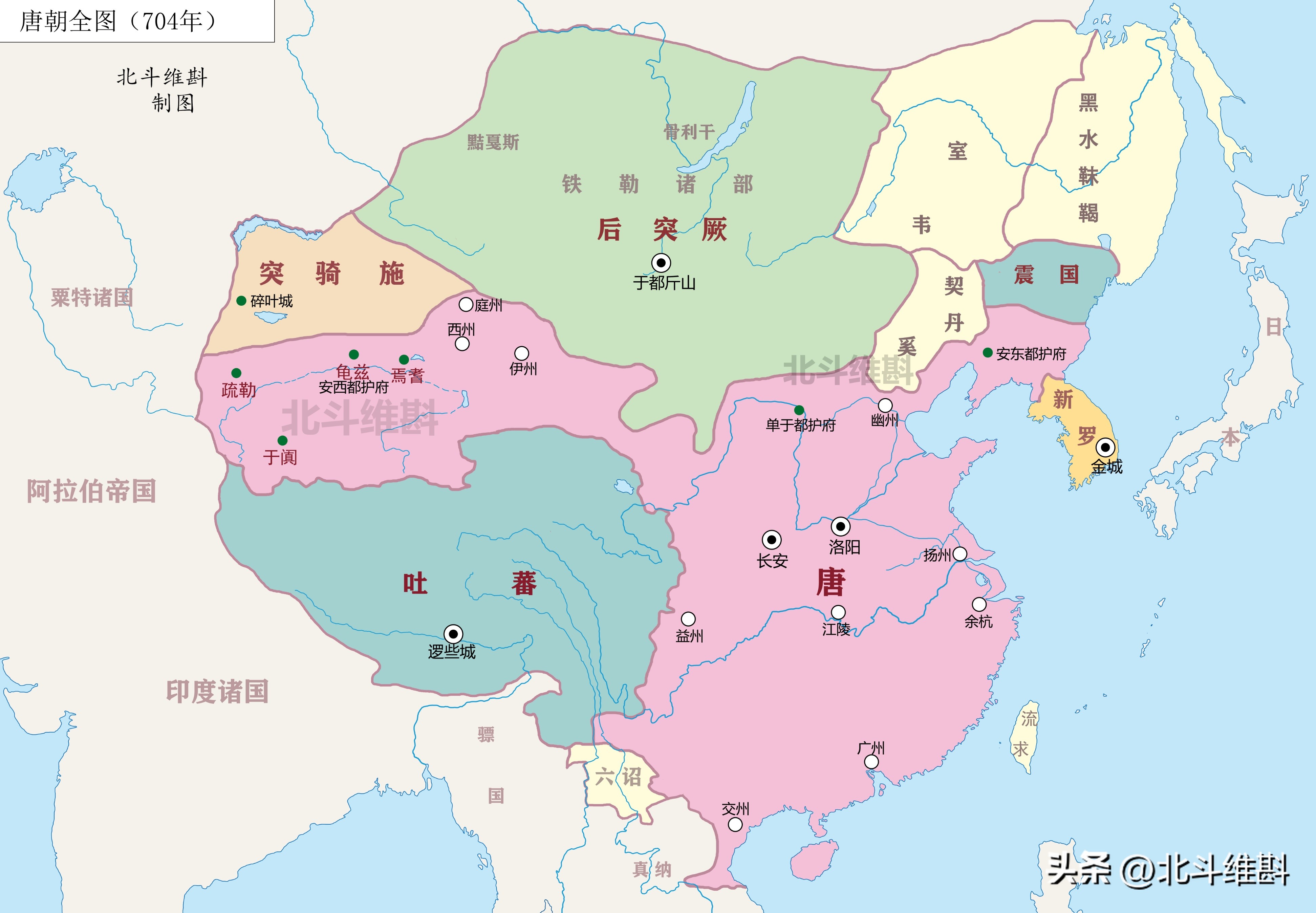公元907年唐朝地图【唐】_好学历史网